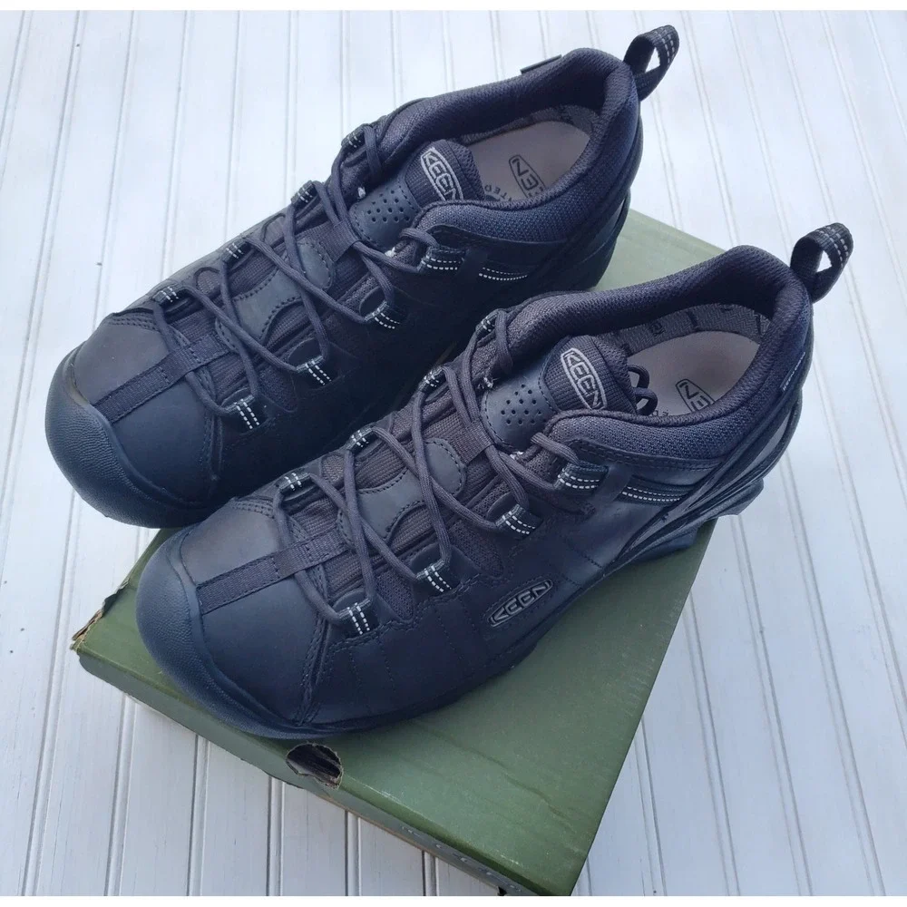 Keen Targhee II Wide WP Black Waterproof Hiking Shoes Mens 10 1029066